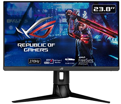 ASUS ROG Strix XG249CM - 23,8 Zoll Full HD Gaming Monitor - 270 Hz, 1ms GtG, FreeSync Premium, HDR 10 - Fast IPS Panel, 16:9, 1920x1080, DisplayPort, HDMI, USB-C, ergonomisch