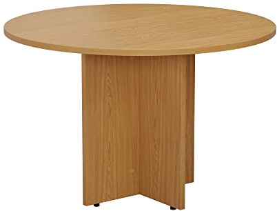 Office Hippo Heavy Duty Meeting Boardroom Office Table, Oak, 110 x 110 x 73 cm