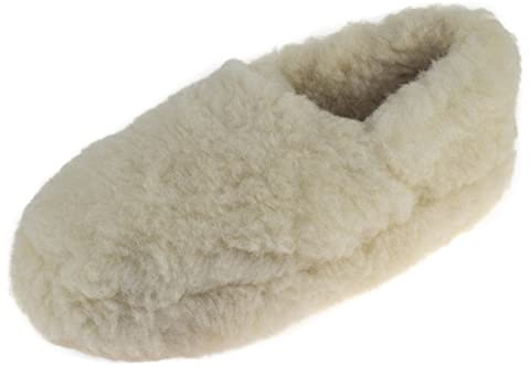 APREGGIO Wolle Hausschuhe Damen & Herren - Warme Pantoffeln mit Schafswolle für Damen & Herren