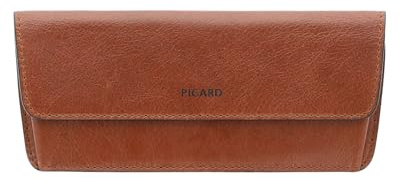 Picard Brillenetui Taste | Brillen Etui Damen aus weichem, hochwertigem Echtleder | Sonnenbrillen Etui mit seitlichem Kartenfach | sicher verschlossen mit Druckknopf | leicht, kompakt