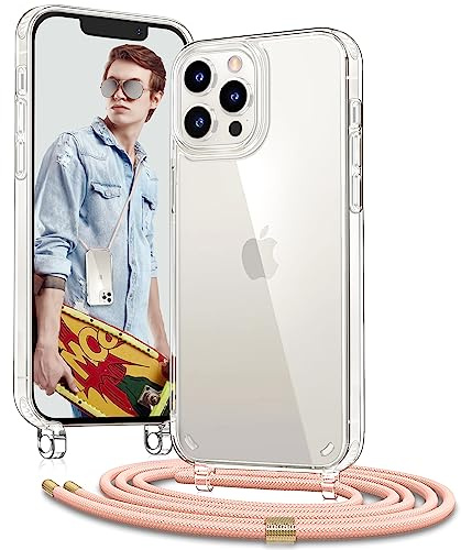 Vaykwo Handykette für iPhone 12 Pro Max Hülle mit Band, Rosa