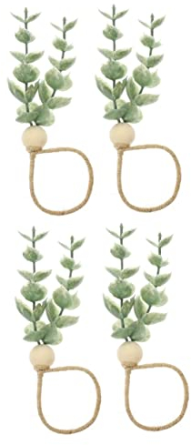 BESTonZON 4stücke Tischdekoration Serviettenringe Aus Künstlichen Pflanzen Elegante Serviettenhalter Für Ansprechende Tischgestaltung Für Zuhause Und Gastronomie