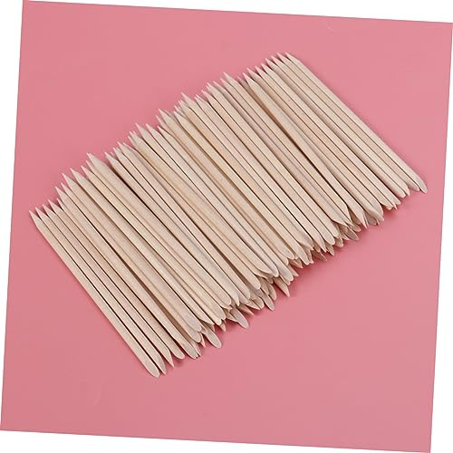 POPETPOP Bâton En Bois D'oranger Pour Ongles Et Cuticules 100 Pièces 11,3 Cm Multifonctionnel Usage Manucure Et Pédicure