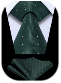 Enlision Krawatten für Herren Hochzeit Plaid Krawatte mit Einstecktuch Formell Business Krawatte & Taschentuch Set