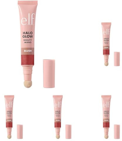 e.l.f. Halo Glow Blush Beauty Wand, Liquid Blush Wand For Radiant, Flushed Cheeks, Infused With Squalane, Vegan & Cruelty-free, Rosé You Slay (Pack of 5)