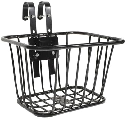 Amagogo Fahrrad-Lenkerkorb vorne mit Haken, Zubehör ohne Deckel, für Pendeln, einfache Installation, 25 x 18 x 15 cm, generisch