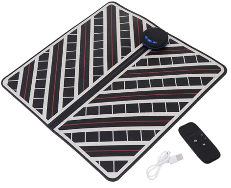 Fußmassagegerät mit Fernbedienung, USB Ladung, 6 Modi, Schwarz | 1 Satz, Naturharz Ausführung, Wiederverwendbar, Praktisches Zubehör für Fußmassage