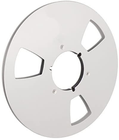 Carrete de Cinta Vacío de 1/4 de 10 Pulgadas, Carrete de Aleación de Aluminio para Grabadoras de Cinta, Sonido para Grabar, Eliminar, Doblar, etc. (Silver)