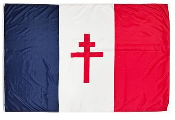 Grand drapeau extérieur de la Résistance française, 225 x 150 cm, drapeau, balcon renforcé et 2 œillets métalliques, drapeau XL (Résistance française, 225 x 150 CM)