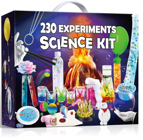 PATIFEED 230 Experiments Science Kits for Kids - S.T.E.M Toys with Magic Chemistry Set Crystal Growing Physics Slime Educational Gifts Idea for Boys Girls