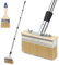 Tefola Lot de 2 pinceaux à lasure, Brosse de terrasse de 150 cm avec poignée Extensible, Pinceau de Peinture Murale de 21 cm, pour peintures, Verre, Murs, plafonds, abris et clôtures