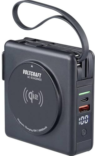Voltcraft UC-3C1A20W03 Reiseladeadapter 20 W 1x USB-A, 3X USB-C® Fast Charge, USB PD Schwarz Innenbereich Wireless Char