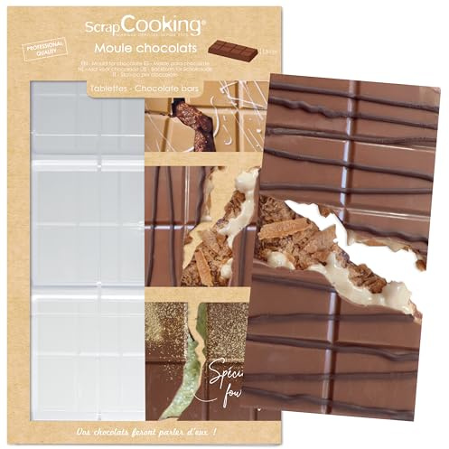 ScrapCooking - Moule 3 Tablettes de Chocolat Dubai - Pour Tablettes Fourrées - Moule Épais Transparent Réutilisable - Qualité Professionnelle - Pâtisserie - 6754