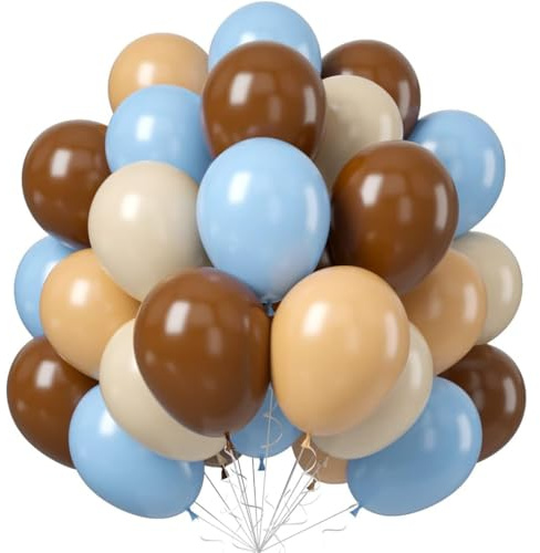 Fesnova Meerjungfrau Ballons Nude Kaffee Pastell Blau Boho Neutral Ballons Girlande,10 Zoll Latex Luftballons Geburtstag,30 Stück Babyparty Deko Junge für Hochzeit Baby Shower Taufe Mädchen Babyparty