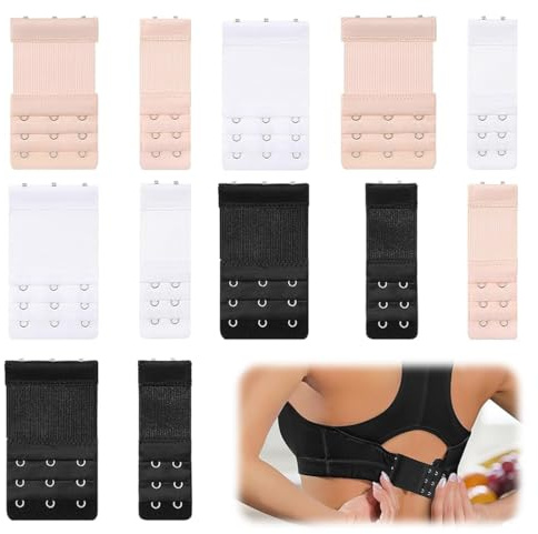 WUSJCOF 6 pezzi Estensione elastica per biancheria intima, Poliestere morbido, Allunga, Prolunga, Accessori Regolabile, Antiscivolo, per Femmina Reggiseni