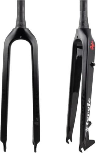 Kcolic Fourche Rigide VTT 26/27,5/29''/29L Fibre Carbone, Tube Conique 28,6 Mm 1-1/2'', Frein Disque, Fourche Avant pour Vélo QR A,27.5in