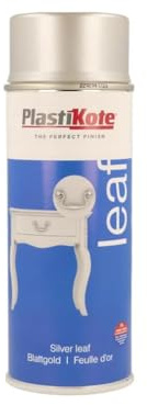SuperGift.com 400ml Leaf Spray Paint, Aerosol Spray for Indoor and Outdoor Use on Wood, Metal, Plastic, Masonry, Furniture, Crafts, Ornaments, Art and DIY Projects (Silver)