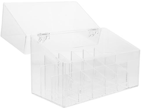 VILLFUL Boîte Rangement Cosmétique Transparente Compartiments avec Couvercle Organisateur Pratique et Résistant pour Rouges à Lèvres Gloss et Accessoires de Maquillage