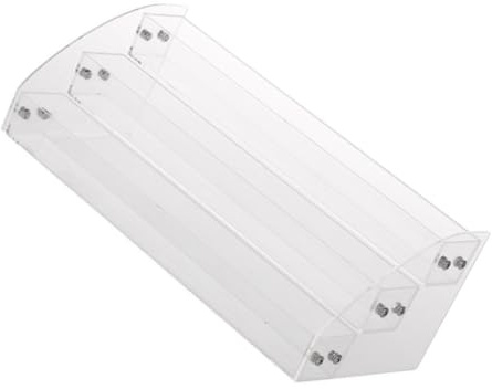 Organizador de Lápiz Labial Acrílico Plástico de Capas Múltiples | Expositor Transparente, Base Estable y Plana, Diseño Compacto y Ligero para Escritorio