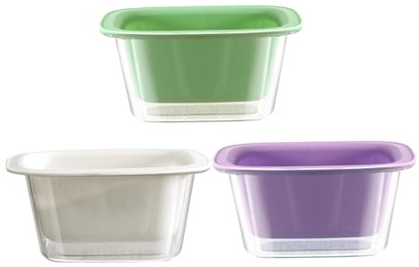 CIYODO 3 pezzi Scolapasta Doppio in Plastica Resistente per Frutta e Ortaggi Ciotola Multiuso per Lavaggio e Sgocciolamento Rapido Accessorio Cucina Versatile per Pulizia e Conservazione