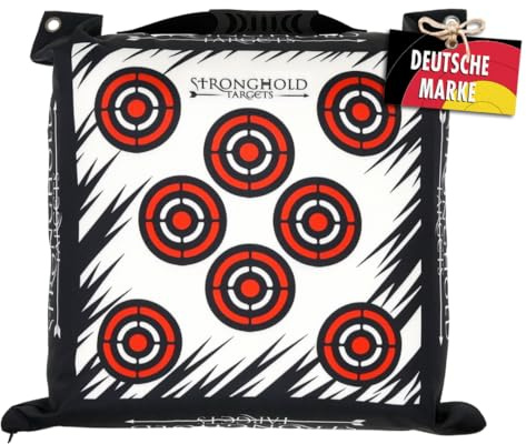 Stronghold Strong Bag Rev2 40x40x23 cm, Pfeilfang für Compound & Armbrust | starke Stoppwirkung, langlebiges Targetvlies, beidseitige Zielzonen, leicht & transportabel