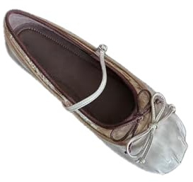 JCVBN Skor kvinna platta låga klackar matchande rosettknut klänning kvinnor ballerinor sommar fjärilsknut Mary Janes promenadsneakers, BEIgE, 35.5 EU
