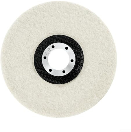 Cuscinetto per lucidatura in feltro di lana, 125 mm, robusto disco abrasivo per metallo, legno, vetro, pietra, gioielli, 22,23 mm per pergolato, 13 mm di spessore