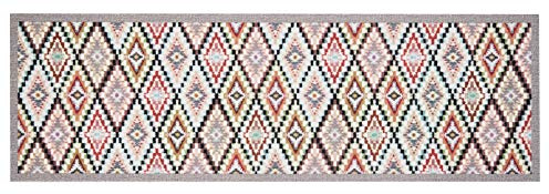 Zala Living Cook & Clean Läufer – rutschfest Teppichläufer Flachgewebe Kurzflor Teppich Küchenteppich Waschbar Küchenläufer Navajo für Flur, Küche, Wohnzimmer – Bunt, 45x140cm