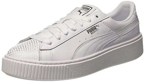 PUMA dam korg plattform Ocean Wn's Sneaker, Vit Puma vit Puma Silver Puma Vit - 36 EU