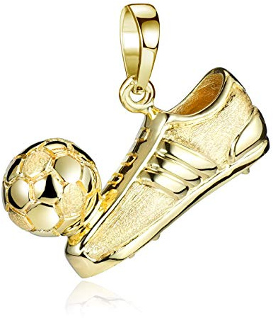 Fußball Anhänger Silber 925 für Herren und Jungen in 3 Farben KA-70 | Fußballschuh Kettenanhänger massiv Echtsilber von MATERIA by Matthias Wagner