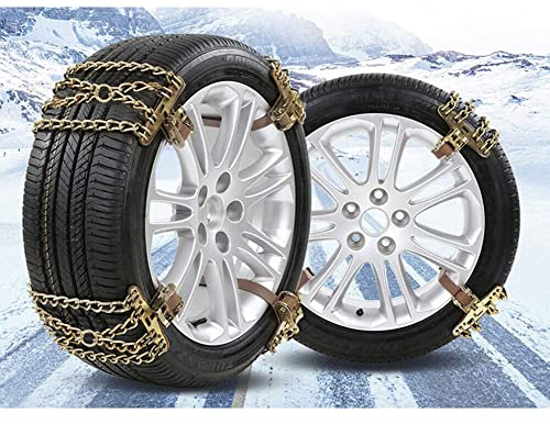 Blueshyhall 8 Stück Universal Schneeketten,Anti-Rutsch Ketten, Auto Anfahrhilfe Schnee, Schneekette Anfahrhilfe,Geeignet für Auto, Wohnmobil, PKW, SUV, LKW Reifen mit Einer Breite von 165-215 mm