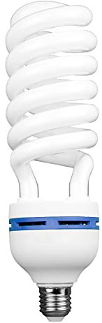 BOLLUMA 55W = 150W 5500K E27 Photo Studio Ampoule Vidéo Lumière Blanche Phographie Lumière du Jour Lampe de l'ampoule E27 150W Ampoule Eclairage Continu pour Softbox Parapluie