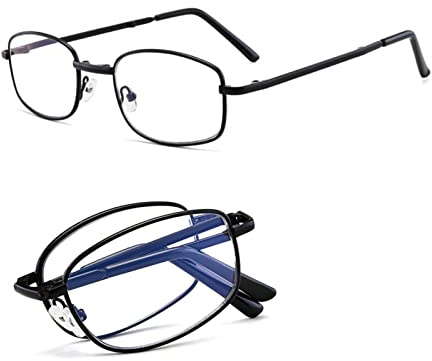 LANLANG Faltbare lesebrille für herren damen,Blaulichtfilter brille,lesehilfe, 0~4 dioptrien,anti blaue,Mini Anti-Blau FM-001