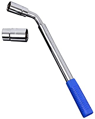 SEIWEI Auto-Radschlüssel/Schraubenschlüssel, ausziehbarer Radschlüssel mit 17–19 mm/21–31 mm Standard-Stecknüsse, Notfallwerkzeug für Reifenwechsel im Auto, Van