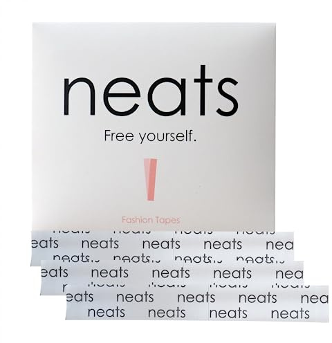 NEATS Fashion Tape 48 bandes double face pour vêtements et corps, ruban adhésif transparent, doux pour la peau, transparent