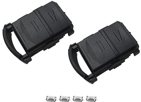 2 Stück Autoschlüssel Gehäuse und 4 X Mikrotaster für Opel Corsa C | Schlüsselgehäuse Reparatur Set kompatibel Meriva A Combo C Tigra B Twin Top Fernbedienung Reparatur