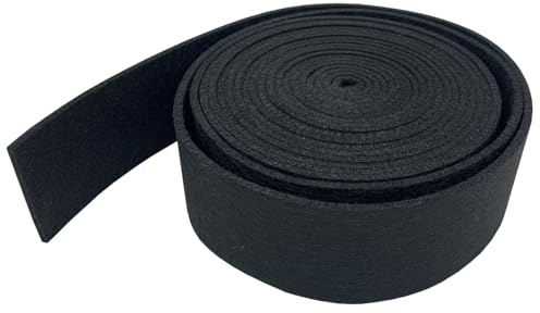 aufodara Filzrolle 5cm x 500cm Filzband Filzstoff 3mm Dicke Polyester Filz für DIY Aufbewahrungstasche Filzunterlage Patchwork Nähen Basteln Handwerken Dekoration (Schwarz)