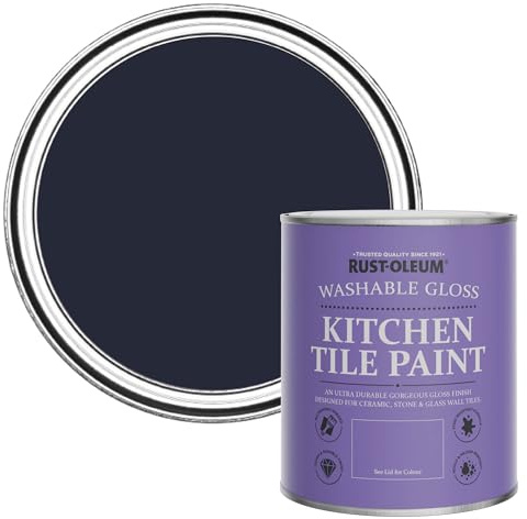 Rust-Oleum Blue water resistant Kitchen Tile Paint in Gloss Finish - Odyssey 750ml