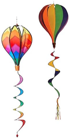 Stück Spiral aus 2 Heißluftballon PVC Windmühle für Garten