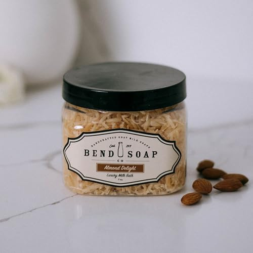 Almond Delight Milk Bath for Soft, Hydrated Skin – All-Natural Goat Milk Soak/Bubble Bath with Essential Oils, Gentle for Dry and Sensitive Skin, 2 lbs – by Bend Soap Co.