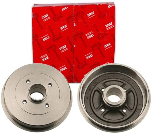 2X TRW 203,3mm Bremstrommeln hinten | 2x DB4340 Kompatibel mit Micra C+C III (K12),Micra III (K12),Note (E11, NE11)