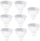 YIIFELL Ampoules LED GU5.3 MR16 12V, 5W Equivalent à 50W Lampe Traditionnelle, Blanc Chaud 2700K, 550LM, 38° Angle, Ampoules LED Spot MR16 12V AC/DC Lampe Réflecteur Non Dimmable,Lot de 8