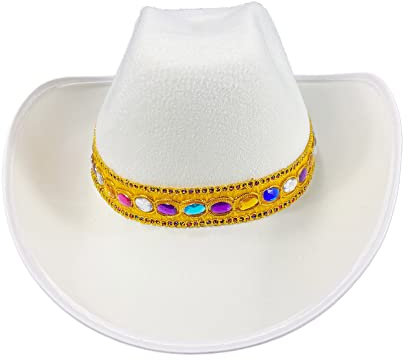 JOERBABU Cowboyhut, Cowgirl-Hut, Hut für Damen, Westernhut, Modell-Show-Hut, Filzhut, Erwachsenenhut, Herrenhut