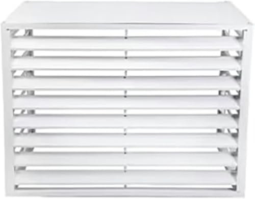 GFXYQPDNV Cubre Aire Acondicionado Exterior Aluminio, Rejillas Protectoras para Bombas De Calor, Pantalla De Privacidad Decorativo Exterior, Cubierta Rejilla para Aire Acondicionado(Grey,110x60x80cm)