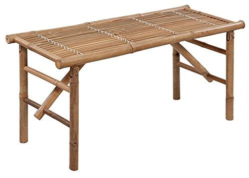 Eleganz Klappbare Gartenbank aus Bambus 118 cm - Leicht & Langlebig, Perfekt für Balkon, Terrasse oder Garten - Platzsparend & Stilvoll