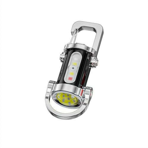 Porte-clés lumineux Mini lampe de poche LED Lampe de poche portable Lampe de poche rechargeable pour le camping et la chasse