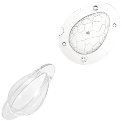 CIYODO 2piezas Moldes De Chocolate Forma De Huevo Transparentes De Plástico Para Galletas y Dulces Molde Para Hornear Accesorio Para Dulces Para Decorar Postres Fiestas