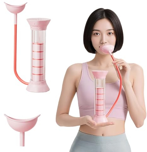 CHANGYUE entrenador de respiración profunda portátil, ejercicio abdominal práctico, entrenamiento pulmonar (rosa)
