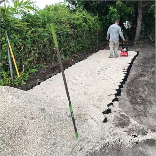 Gravel Grid System Stabilizzatore per ghiaia permeabile per patii vialetti e pendii, 2 x 6 m, griglia a terra per granito e ghiaia decomposti