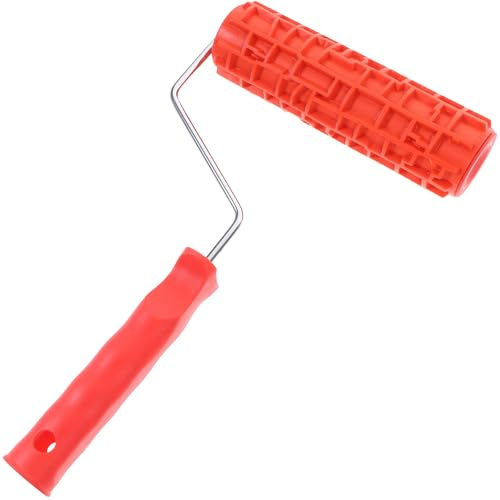 FUTUREORYY Gummistrukturrolle 7 Zoll mit Griff für Wand und Bodenmalerei Holzmaserung und Dekorative Strukturierung Abwaschbar und Langlebig
